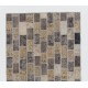 Handmade Patchwork Rug Made from Over-Dyed Vintage Carpets