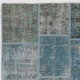 Handmade Blue and Gray Patchwork Rug for Living Room, Bedroom and Dining Room | Contemporary Turkish Wool Carpet Handmade Blue and Gray Patchwork Rug for Living Room, Bedroom and Dining Room | Contemporary Turkish Wool Carpet
