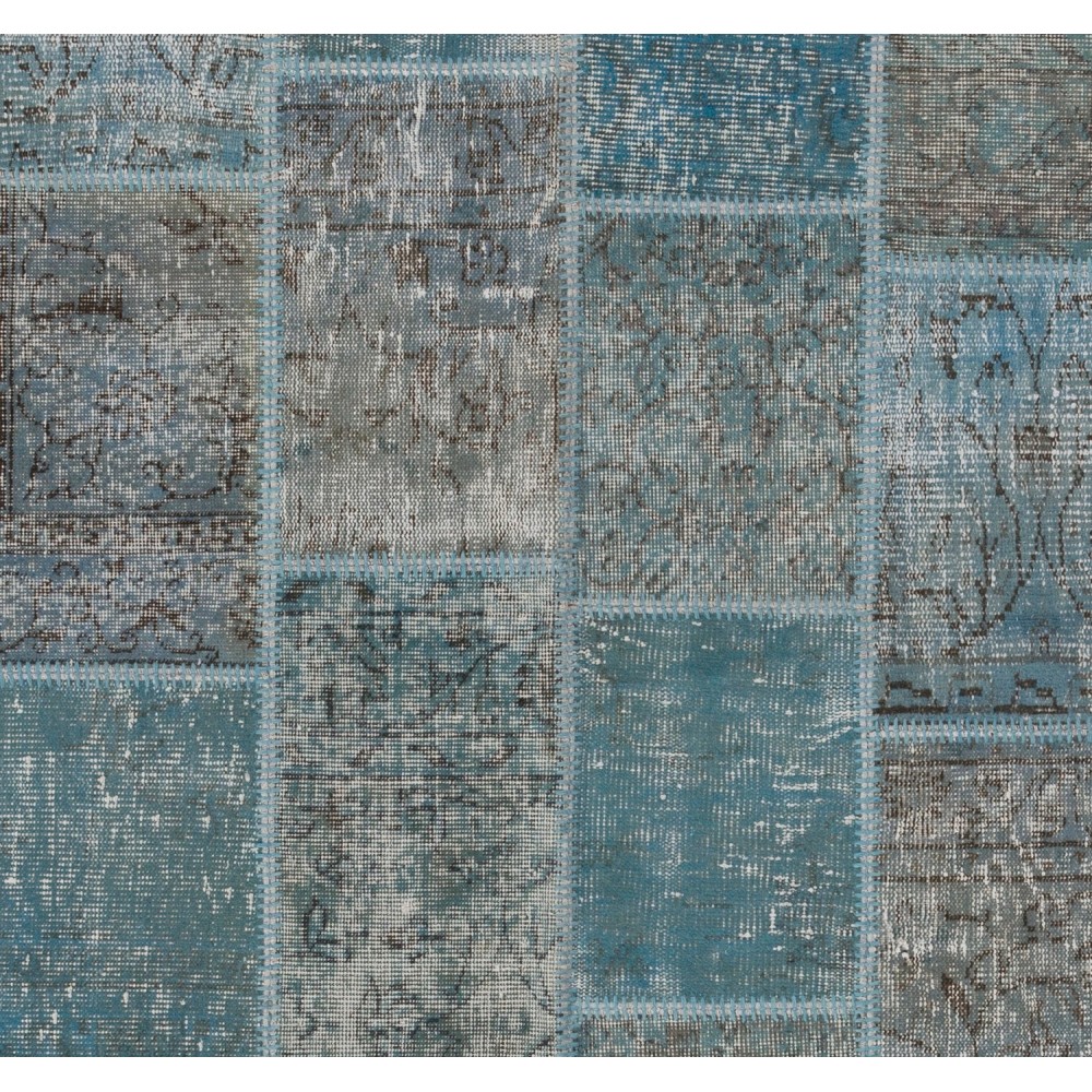 Handmade Patchwork Rug Made from Over-Dyed Vintage Carpets, CUSTOM OPTIONS Av.