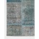 Handmade Blue and Gray Patchwork Rug for Living Room, Bedroom and Dining Room | Contemporary Turkish Wool Carpet Handmade Blue and Gray Patchwork Rug for Living Room, Bedroom and Dining Room | Contemporary Turkish Wool Carpet