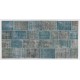 Handmade Patchwork Rug Made from Over-Dyed Vintage Carpets, CUSTOM OPTIONS Av.