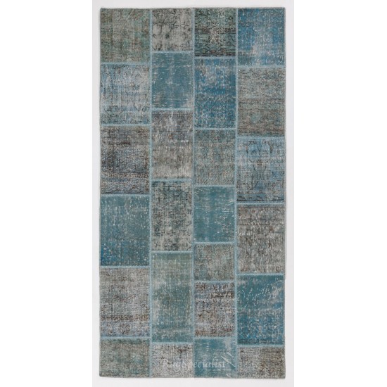 Handmade Patchwork Rug Made from Over-Dyed Vintage Carpets, CUSTOM OPTIONS Av.