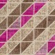 Geometric Triangle Pattern Brown, Beige and Pink Patchwork Rug | Hand-Knotted Turkish Vintage Carpet Geometric Triangle Pattern Brown, Beige and Pink Patchwork Rug | Hand-Knotted Turkish Vintage Carpet