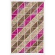 Beige, Brown and Pink Handmade Patchwork Rug. Diagonal Design Turkish Carpet for Living Room, Dining Room, Kitchen, Kids Room & Bedroom Deco