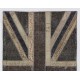 Union Jack British Flag Design Patchwork Rug Made from Re-Dyed Vintage Carpets