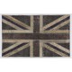 Union Jack British Flag Design Patchwork Rug Made from Re-Dyed Vintage Carpets