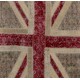 Union Jack British Flag Design Patchwork Rug Made from Re-Dyed Vintage Carpets