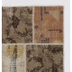 Vintage Beige and Brown Patchwork Rug | Hand-Knotted Turkish Wool Carpet for Living Room, Bedroom and Home Office Vintage Beige and Brown Patchwork Rug | Hand-Knotted Turkish Wool Carpet for Living Room, Bedroom and Home Office