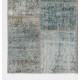 Handmade Blue and Gray Patchwork Rug for Living Room, Bedroom and Dining Room | Contemporary Turkish Wool Carpet Handmade Blue and Gray Patchwork Rug for Living Room, Bedroom and Dining Room | Contemporary Turkish Wool Carpet