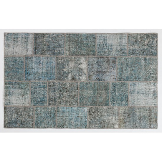 Handmade Patchwork Rug Made from Over-Dyed Vintage Carpets, CUSTOM OPTIONS Av. Handmade Patchwork Rug Made from Over-Dyed Vintage Carpets, CUSTOM OPTIONS Av.