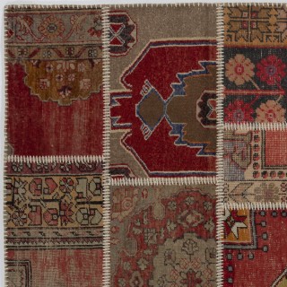 Handmade Patchwork Rug | Authentic Vintage Central Anatolian Carpet Handmade Patchwork Rug | Authentic Vintage Central Anatolian Carpet