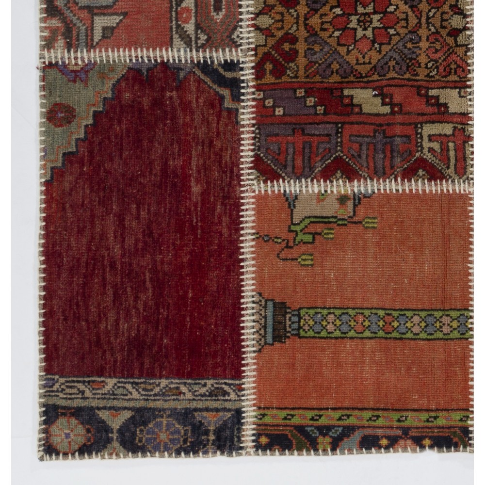 Handmade Patchwork Rug | Authentic Vintage Central Anatolian Carpet Handmade Patchwork Rug | Authentic Vintage Central Anatolian Carpet