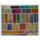 Turkish Handmade Patchwork Rug Made from Over-Dyed Vintage Carpets. Modern Look Colorful Area Rug. Home Decoration Floor Covering