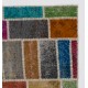 Colorful Turkish Patchwork Rug | Hand-Knotted Bohemian Style Overdyed Carpet for Modern Living Room Colorful Turkish Patchwork Rug | Hand-Knotted Bohemian Style Overdyed Carpet for Modern Living Room