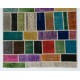 Turkish Handmade Patchwork Rug Made from Over-Dyed Vintage Carpets. Modern Look Colorful Area Rug. Home Decoration Floor Covering