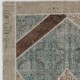 Blue, Beige and Brown Patchwork Rug | Hand-Knotted Geometric Re-Dyed Turkish Wool Carpet for Modern Living Room Blue, Beige and Brown Patchwork Rug | Hand-Knotted Geometric Re-Dyed Turkish Wool Carpet for Modern Living Room