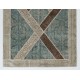 Handmade Patchwork Rug Made from Over-Dyed Vintage Carpets, CUSTOM OPTIONS Av.