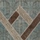 Blue, Beige and Brown Patchwork Rug | Hand-Knotted Geometric Re-Dyed Turkish Wool Carpet for Modern Living Room Blue, Beige and Brown Patchwork Rug | Hand-Knotted Geometric Re-Dyed Turkish Wool Carpet for Modern Living Room