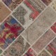 Vintage Turkish Wool Patchwork Rug | Hand-Knotted Floral Carpet Vintage Turkish Wool Patchwork Rug | Hand-Knotted Floral Carpet