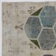 Contemporary Hand-Knotted Beige, Green and Blue Patchwork Rug | Geometric Design Overdyed Turkish Wool Carpet Contemporary Hand-Knotted Beige, Green and Blue Patchwork Rug | Geometric Design Overdyed Turkish Wool Carpet