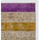 Colorful Turkish Patchwork Rug | Hand-Knotted Bohemian Style Overdyed Carpet for Contemporary Living Room Colorful Turkish Patchwork Rug | Hand-Knotted Bohemian Style Overdyed Carpet for Contemporary Living Room