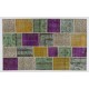 Handmade Patchwork Rug Made from Over-Dyed Vintage Carpets, CUSTOM OPTIONS Av.