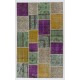 Handmade Patchwork Rug Made from Over-Dyed Vintage Carpets, CUSTOM OPTIONS Av.