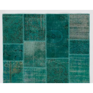 Handmade Patchwork Rug Made from Over-Dyed Vintage Carpets, CUSTOM OPTIONS Av. Handmade Patchwork Rug Made from Over-Dyed Vintage Carpets, CUSTOM OPTIONS Av.