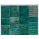 Handmade Patchwork Rug Made from Over-Dyed Vintage Carpets, CUSTOM OPTIONS Av.