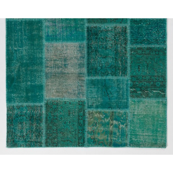 Handmade Patchwork Rug Made from Over-Dyed Vintage Carpets, CUSTOM OPTIONS Av.