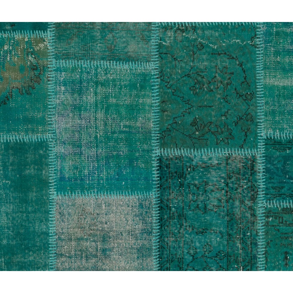 Handmade Patchwork Rug Made from Over-Dyed Vintage Carpets, CUSTOM OPTIONS Av.
