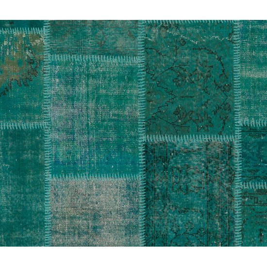 Handmade Patchwork Rug Made from Over-Dyed Vintage Carpets, CUSTOM OPTIONS Av.