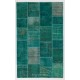 Handmade Patchwork Rug Made from Over-Dyed Vintage Carpets, CUSTOM OPTIONS Av.