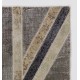 Modern Handmade Patchwork Rug with Union Jack British Flag Design | Hand-Knotted United Kingdom Flag Pattern Gray Carpet Modern Handmade Patchwork Rug with Union Jack British Flag Design | Hand-Knotted United Kingdom Flag Pattern Gray Carpet