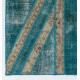 Modern Patchwork Rug with Union Jack British Flag Design | Hand-Knotted United Kingdom Flag Pattern Teal Blue Carpet Modern Patchwork Rug with Union Jack British Flag Design | Hand-Knotted United Kingdom Flag Pattern Teal Blue Carpet