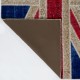 Union Jack British Flag Design Patchwork Rug | Vintage Hand-Knotted United Kingdom Flag Pattern Blue Carpet