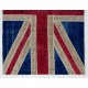 Union Jack British Flag Design Patchwork Rug Made from Re-Dyed Vintage Carpets