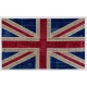 Union Jack British Flag Design Patchwork Rug Made from Re-Dyed Vintage Carpets