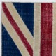 Union Jack British Flag Design Patchwork Rug | Vintage Hand-Knotted United Kingdom Flag Pattern Blue Carpet