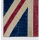 Union Jack British Flag Design Patchwork Rug | Vintage Hand-Knotted United Kingdom Flag Pattern Blue Carpet