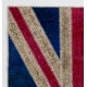 Union Jack British Flag Design Hand-Knotted Patchwork Rug in Blue, Red and Cream | United Kingdom Flag Pattern Carpet Union Jack British Flag Design Hand-Knotted Patchwork Rug in Blue, Red and Cream | United Kingdom Flag Pattern Carpet