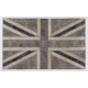 Union Jack British Flag Design Patchwork Rug Made from Re-Dyed Vintage Carpets