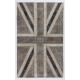 Union Jack British Flag Design Patchwork Rug Made from Re-Dyed Vintage Carpets