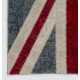 Union Jack British Flag Design Patchwork Rug Made from Re-Dyed Vintage Carpets Union Jack British Flag Design Patchwork Rug Made from Re-Dyed Vintage Carpets
