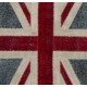 Union Jack British Flag Design Patchwork Rug Made from Re-Dyed Vintage Carpets