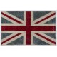 Union Jack British Flag Design Patchwork Rug Made from Re-Dyed Vintage Carpets