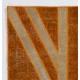Union Jack British Flag Design Patchwork Rug | Vintage Hand-Knotted United Kingdom Flag Pattern Orange Carpet Union Jack British Flag Design Patchwork Rug | Vintage Hand-Knotted United Kingdom Flag Pattern Orange Carpet