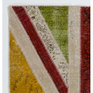United Kingdom Flag Pattern Patchwork Rug | Vintage Handmade Carpet | Colorful Union Jack British Flag Design Tapestry United Kingdom Flag Pattern Patchwork Rug | Vintage Handmade Carpet | Colorful Union Jack British Flag Design Tapestry