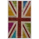 Union Jack British Flag Design Rug. Multicolor Handmade Patchwork Rug. United Kingdom Carpet for Modern Home & Office