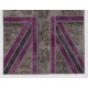 Union Jack British Flag Design Patchwork Rug Made from Re-Dyed Vintage Carpets